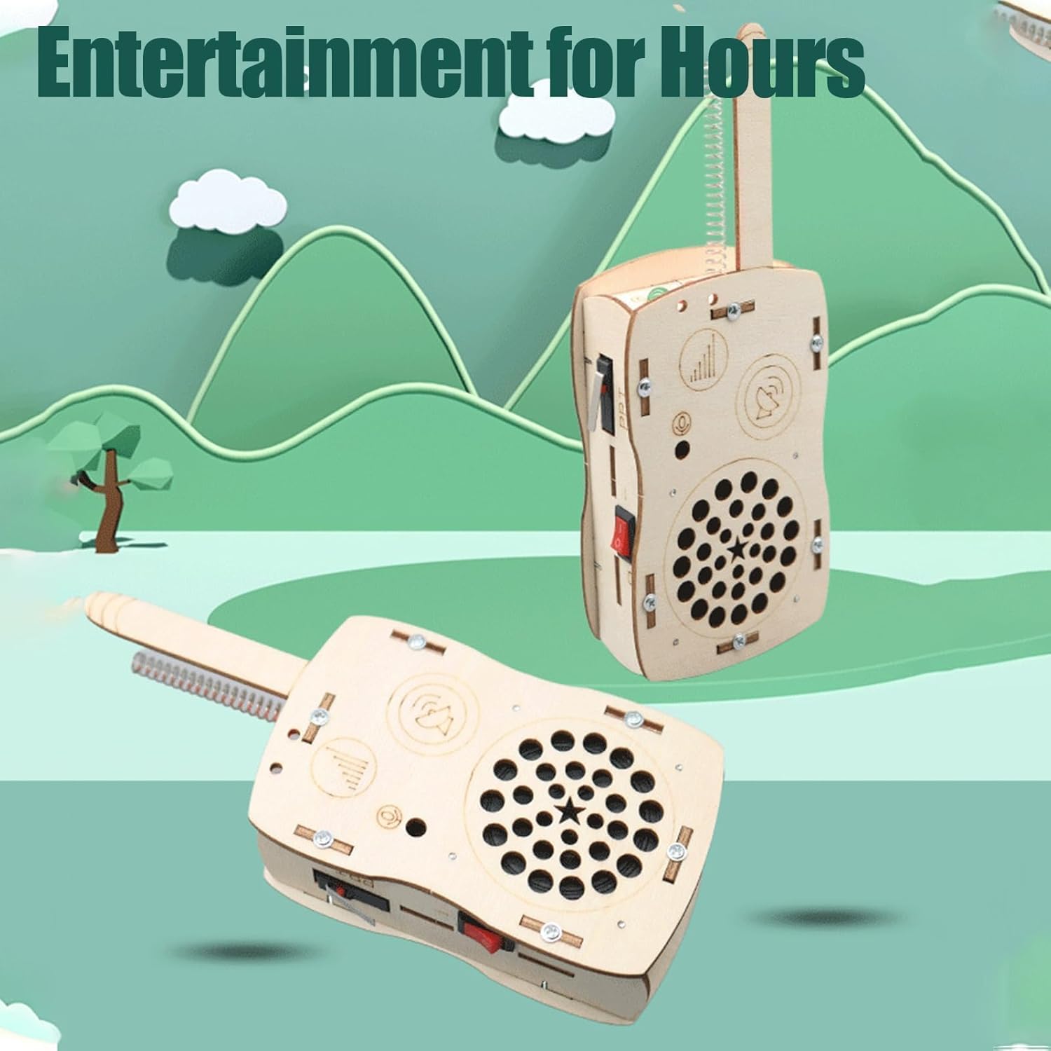 STEM Toys for Age 6-8-13 Crafts Kits Building Your Own Walkie Talkies for Kids Easter Basket Stuffers Gifts for 6 7 8 9 10 11 12 13 14  Years Old Boys Girls Teens Engineering DIY Electronics